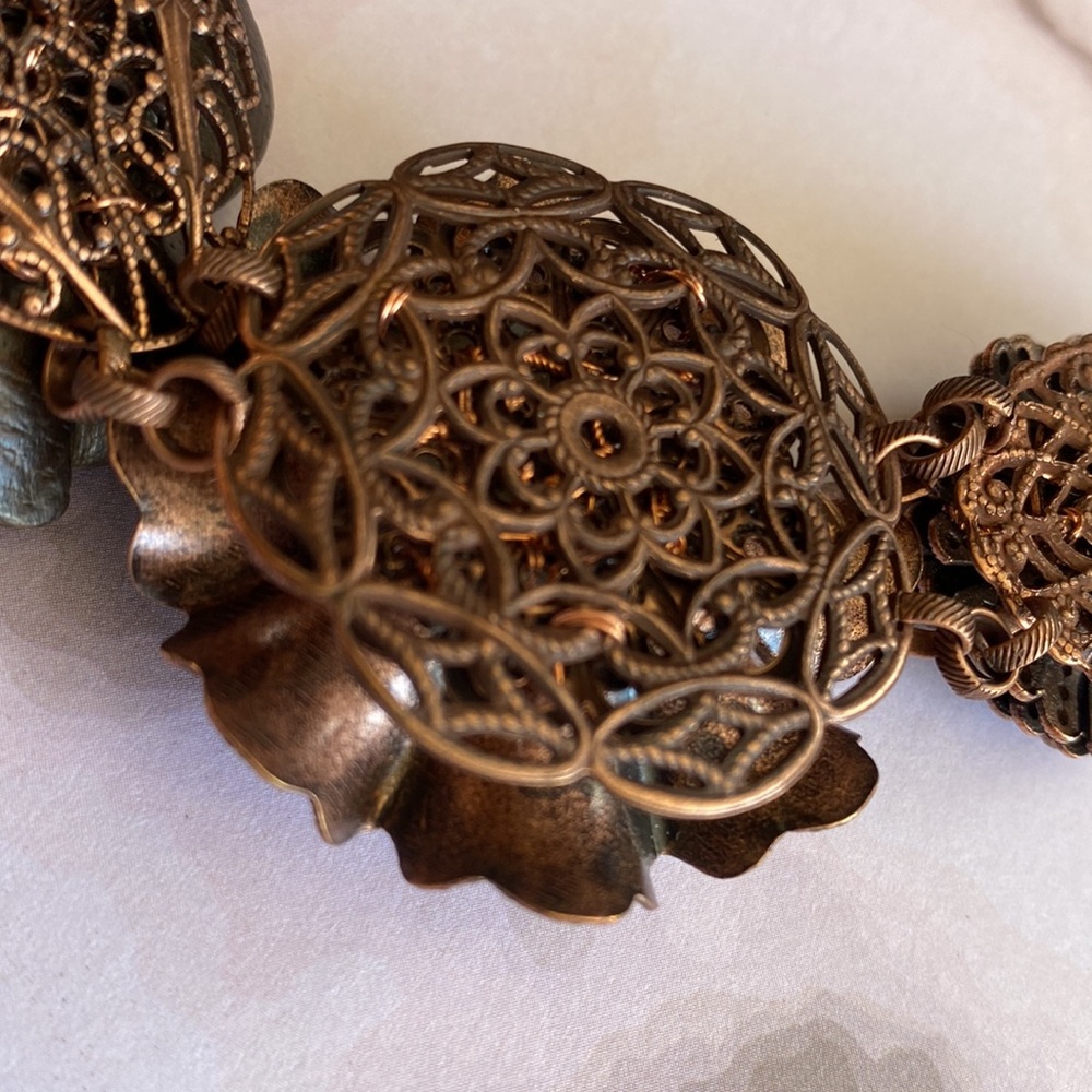 Miriam Haskell Floral Multi-Color Statement Necklace - Picture 9 of 10